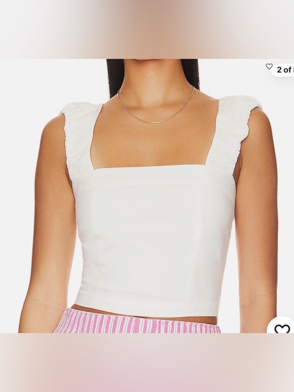 Free People cropped ASHLEY TANK TOP